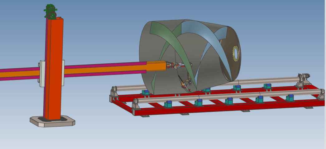 The drum blade welding machine