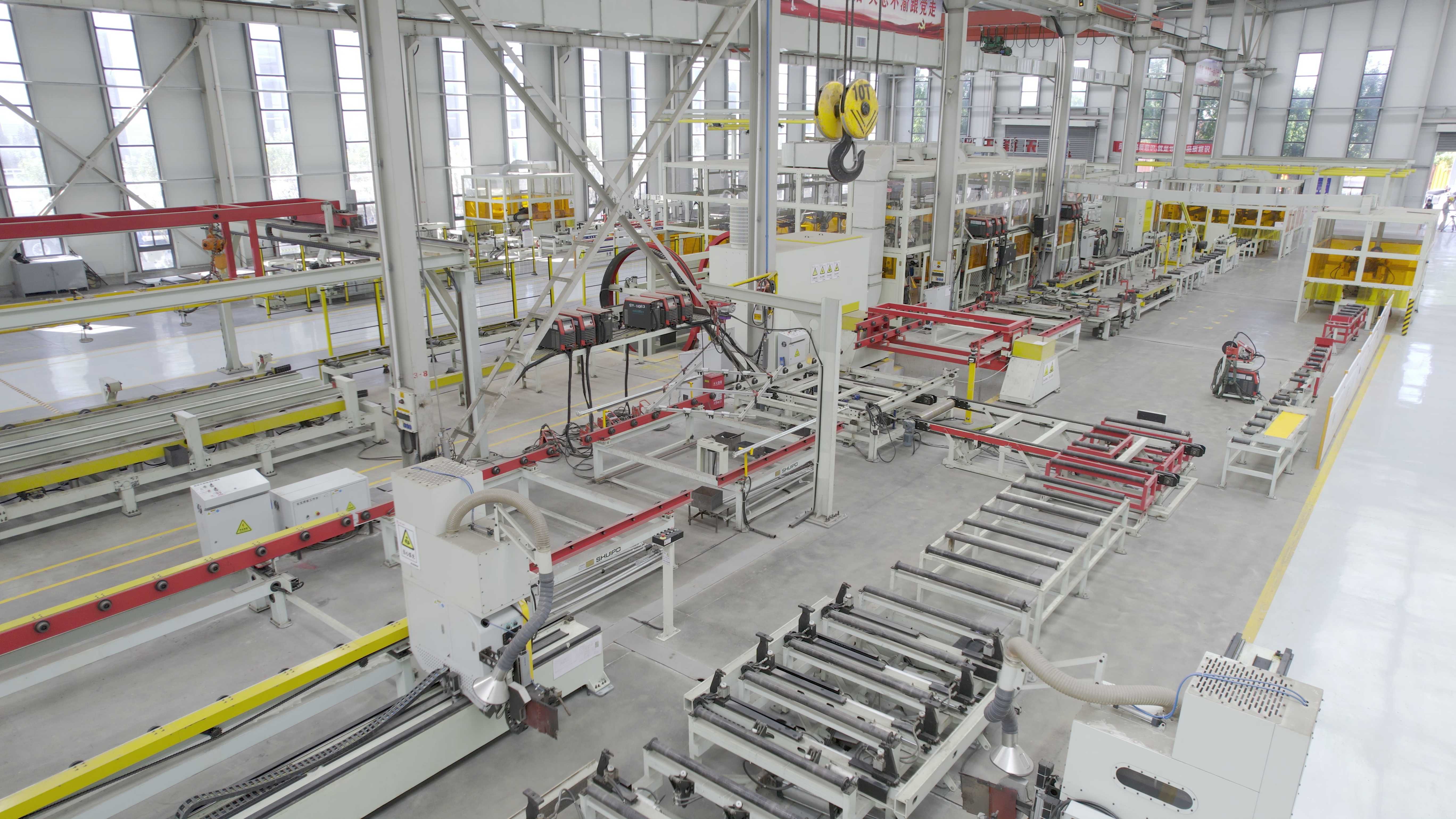 smart welding production line for shipping containers